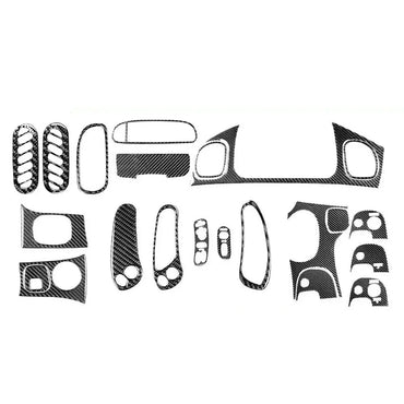 Carbon Fiber Car Trim Cover Black Interior Protection