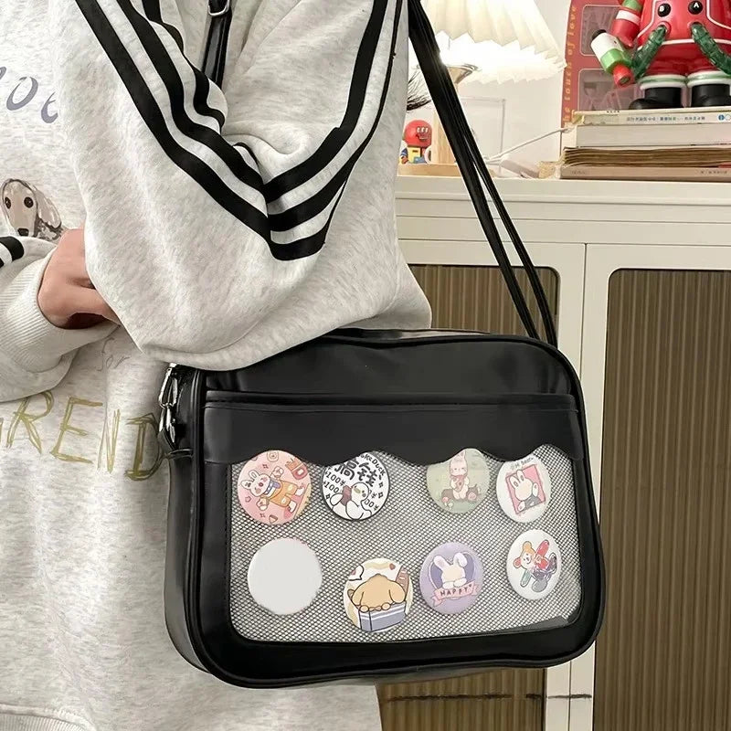 Japanese Harajuku Transparent Ita Bag for Girls