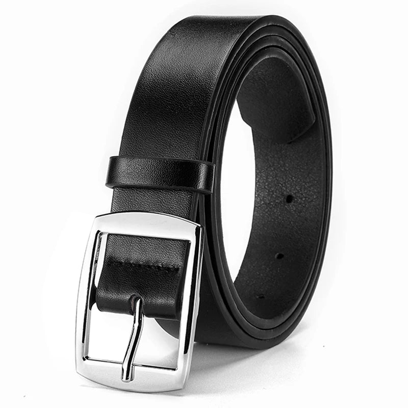 Men’s Metal Pin Buckle Belt – Casual & Business Accessory
