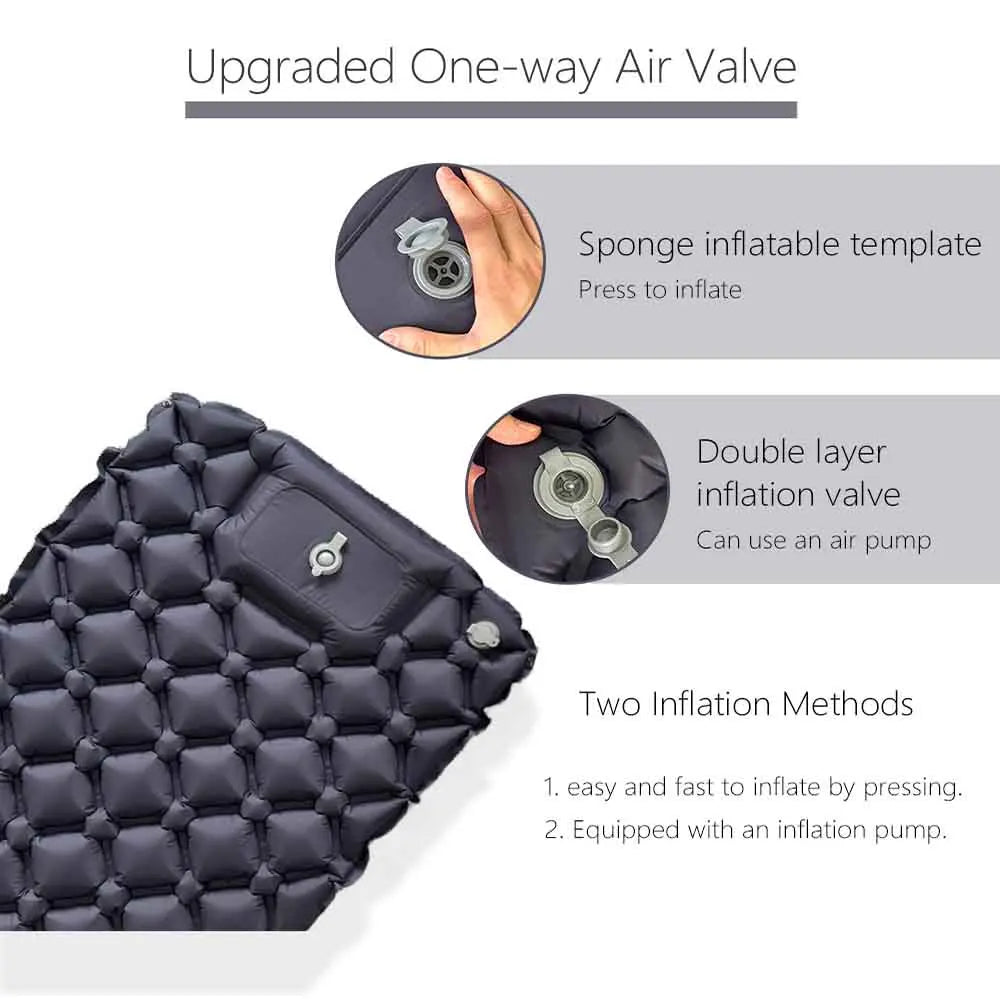 Camping Inflatable Air Mattress Portable Sleeping Pad for Hiking