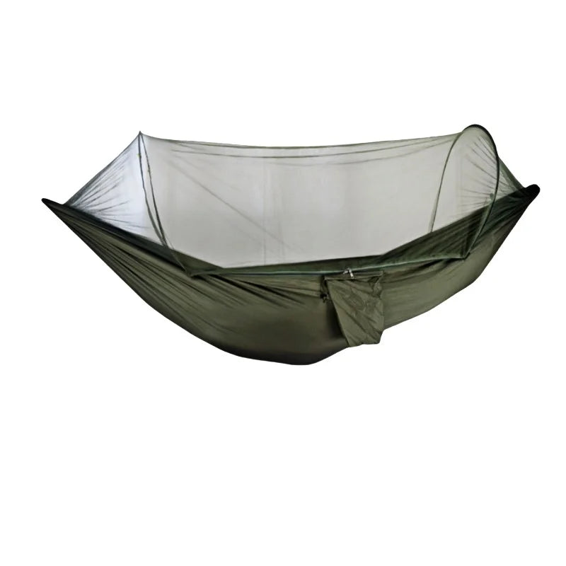 Outdoor camping hammock with mosquito net network foldable portable elastic garden leisure sleep leisure camping equipment