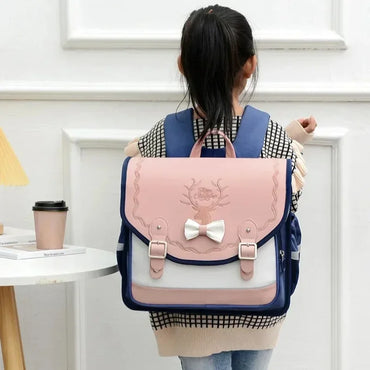 School Bags Girls Orthopedic Backpack Cute Waterproof SchoolBag for Teenage Flip Book Bag Student Grade 1-3 Mochilas Infantil