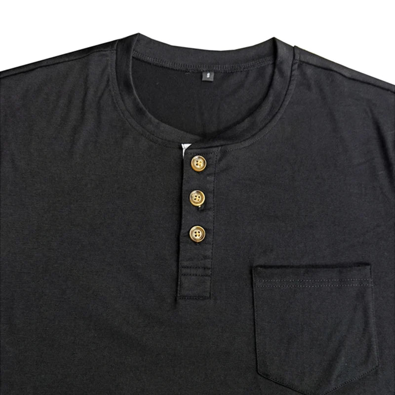 Men’s Casual Long Sleeve Elastic T-Shirt