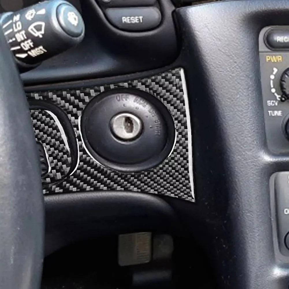 Carbon Fiber Car Trim Cover Black Interior Protection