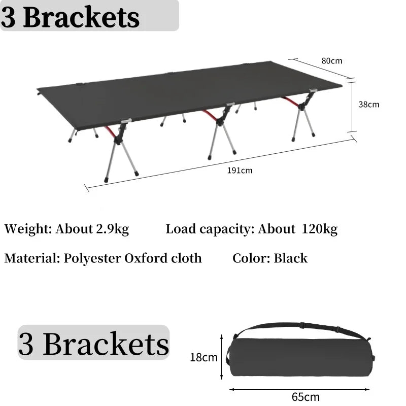 Ultralight Folding Camping Cot Bed – Aluminum Alloy