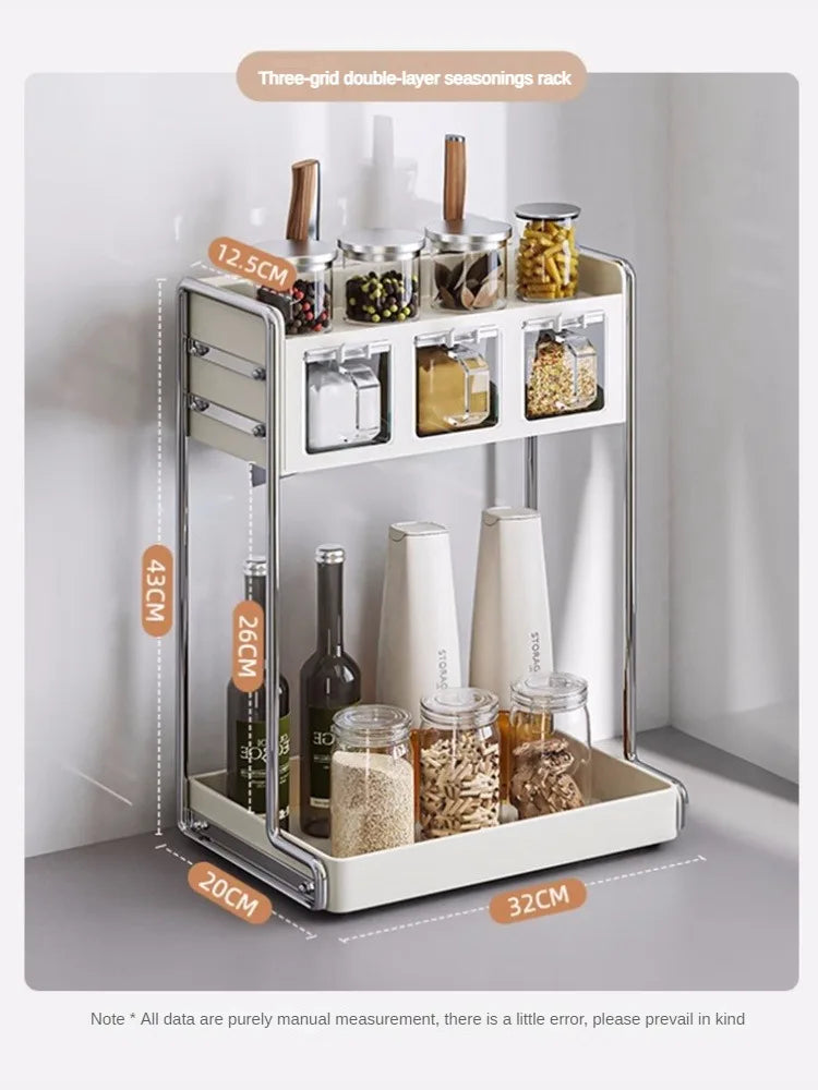 Multi-Functional Kitchen Seasoning & Storage Rack