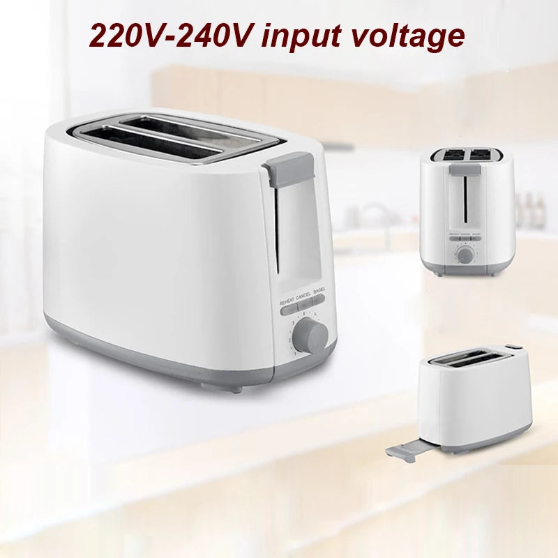2-Slice Electric Toaster – Bread & Sandwich Maker 110V/220V