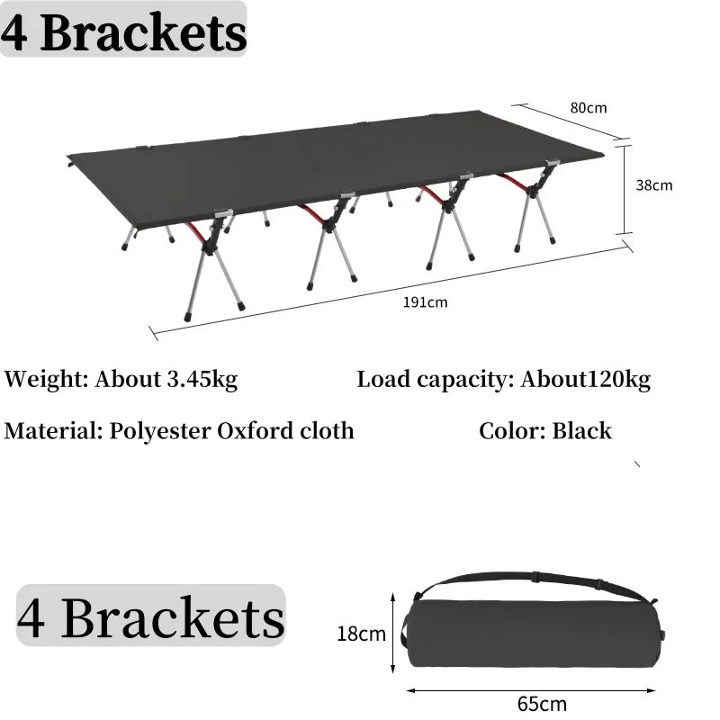 Ultralight Folding Camping Cot Bed – Aluminum Alloy