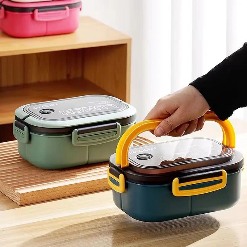 Portable Lunch Box with Spoon & Fork Food Storage