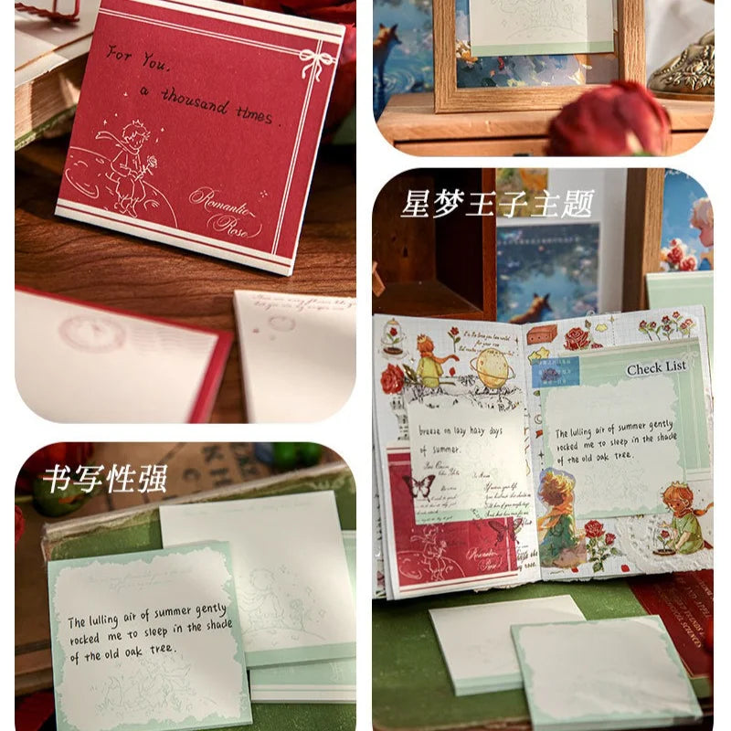 ¥ Back-to-School Essential: Le Petit Prince Sticky Notes|Artist-Designed Illustrations for Journals/Textbooks/Desk Give the Gift