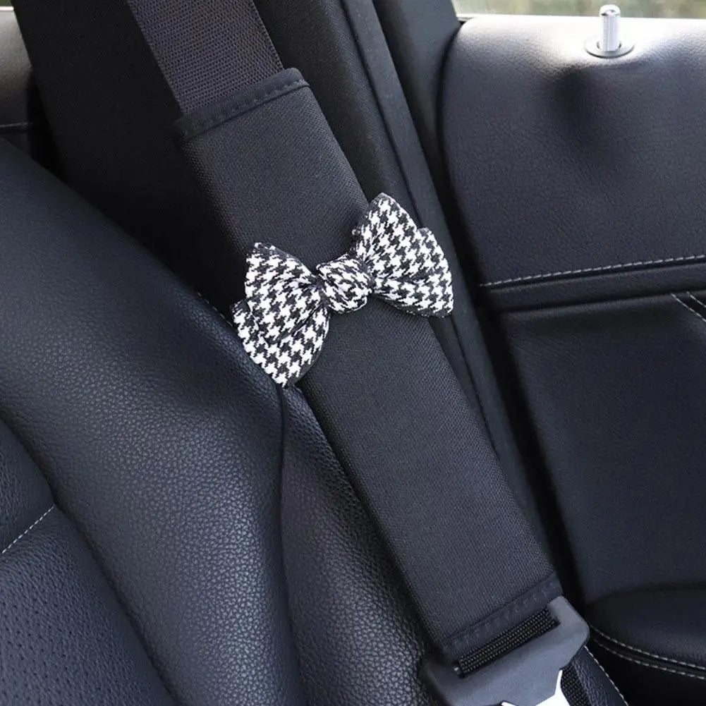 Cute Bow Tie Seat Belt Cover Comfort Shoulder Pad