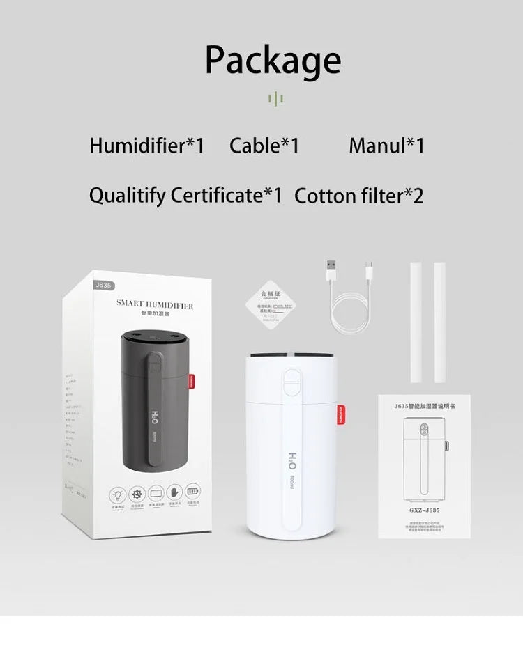 800ML Smart Induction Air Humidifier USB