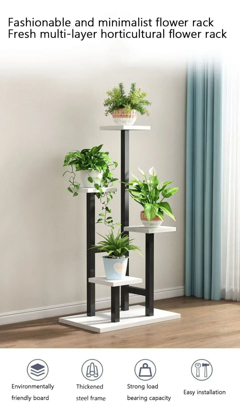 Plant Stand Household Multi-layer Plants Shelves Environment protection Flower Pot Holder Plant Rack Shelves Balcony Flower Rack