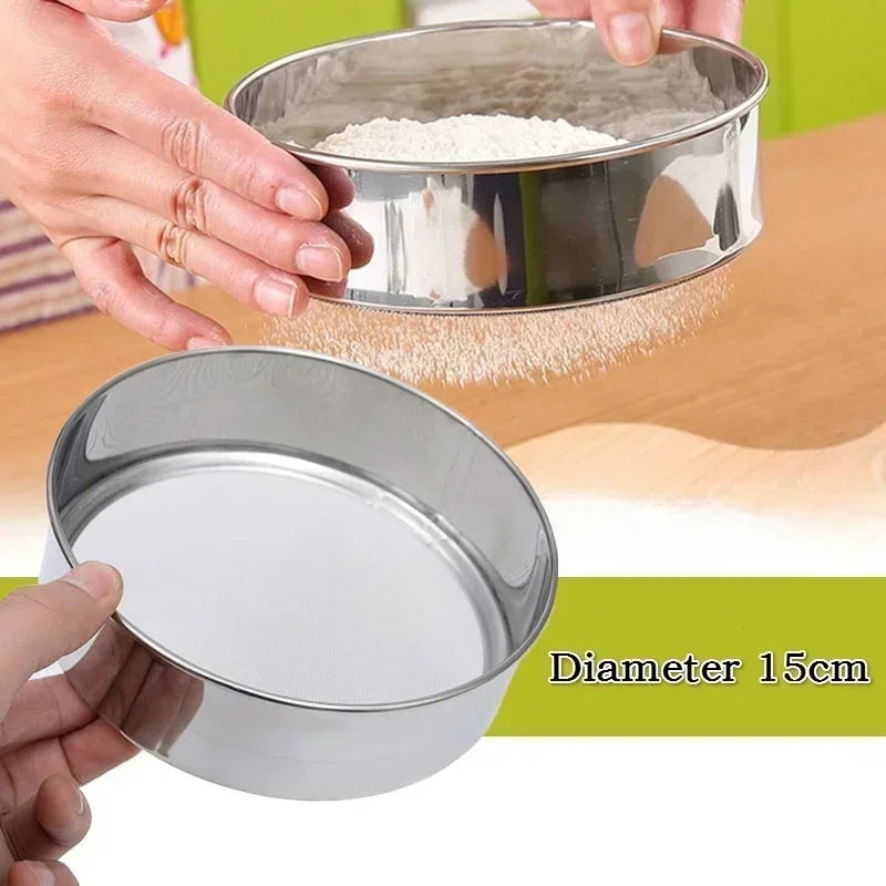 Stainless Steel Flour Sieve Baking Mesh Sifter Tool