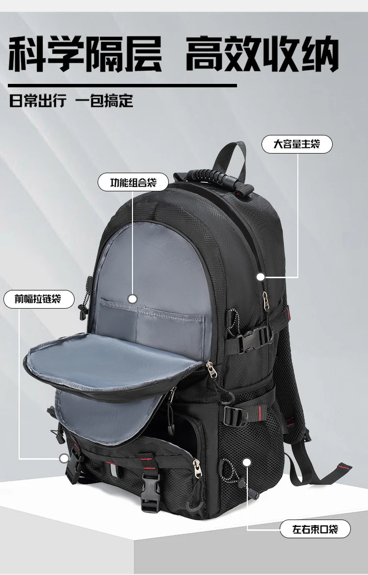Travel backpack 40L waterproof lightweight outdoor hiking, men's and women's camping backpack
