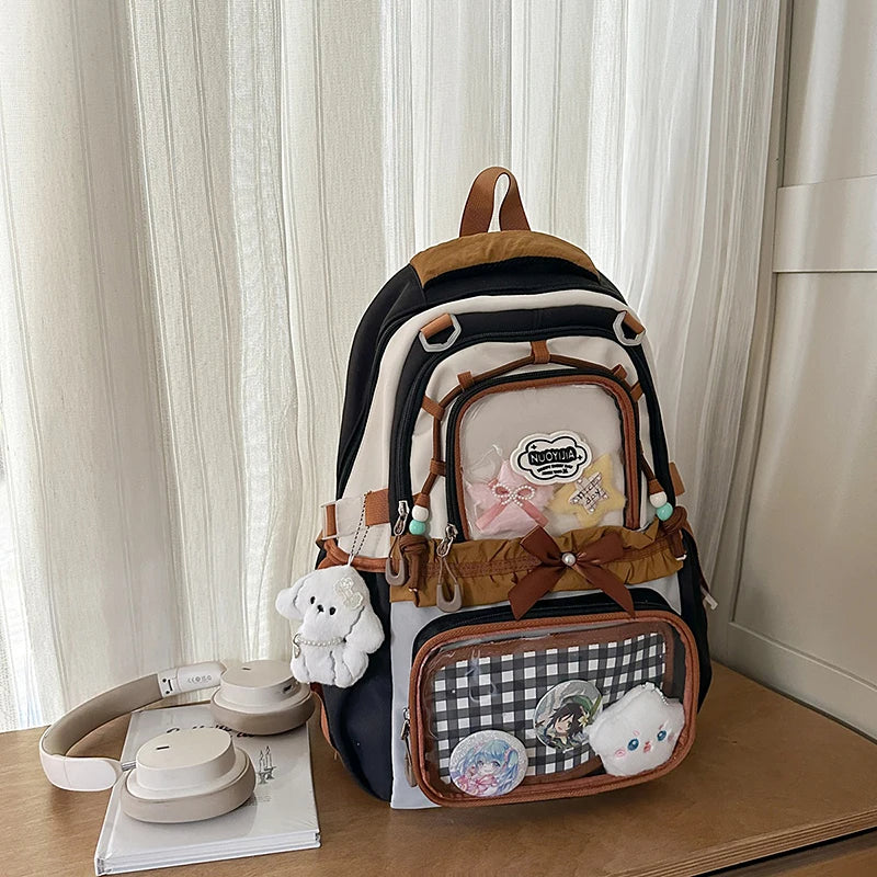 Large Capaci Children's School Bag Set for Girls Primary And Middle School Double oulder Bapa Sweet College Sle