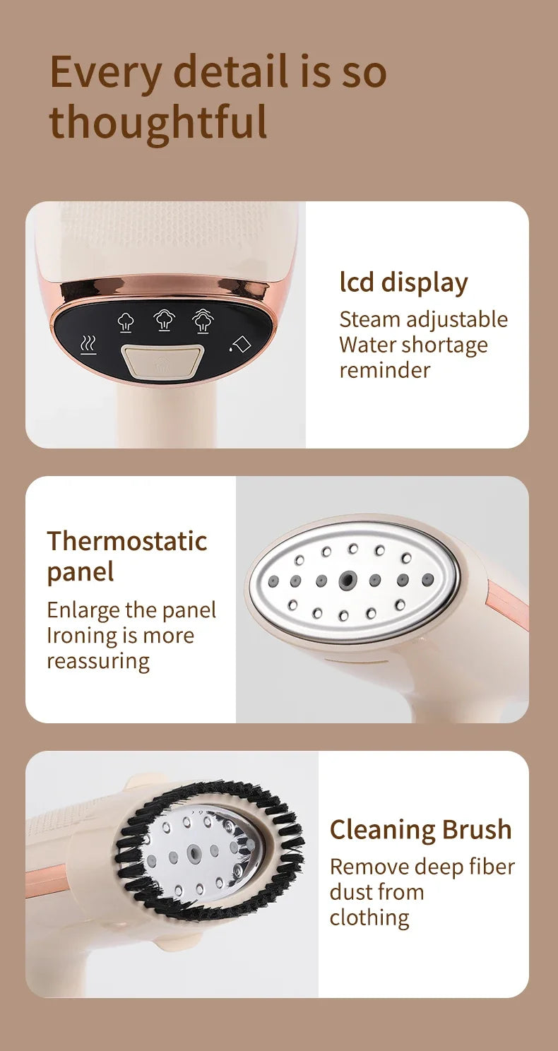 1500W Portable Handheld Clothes Steam Iron 280ml