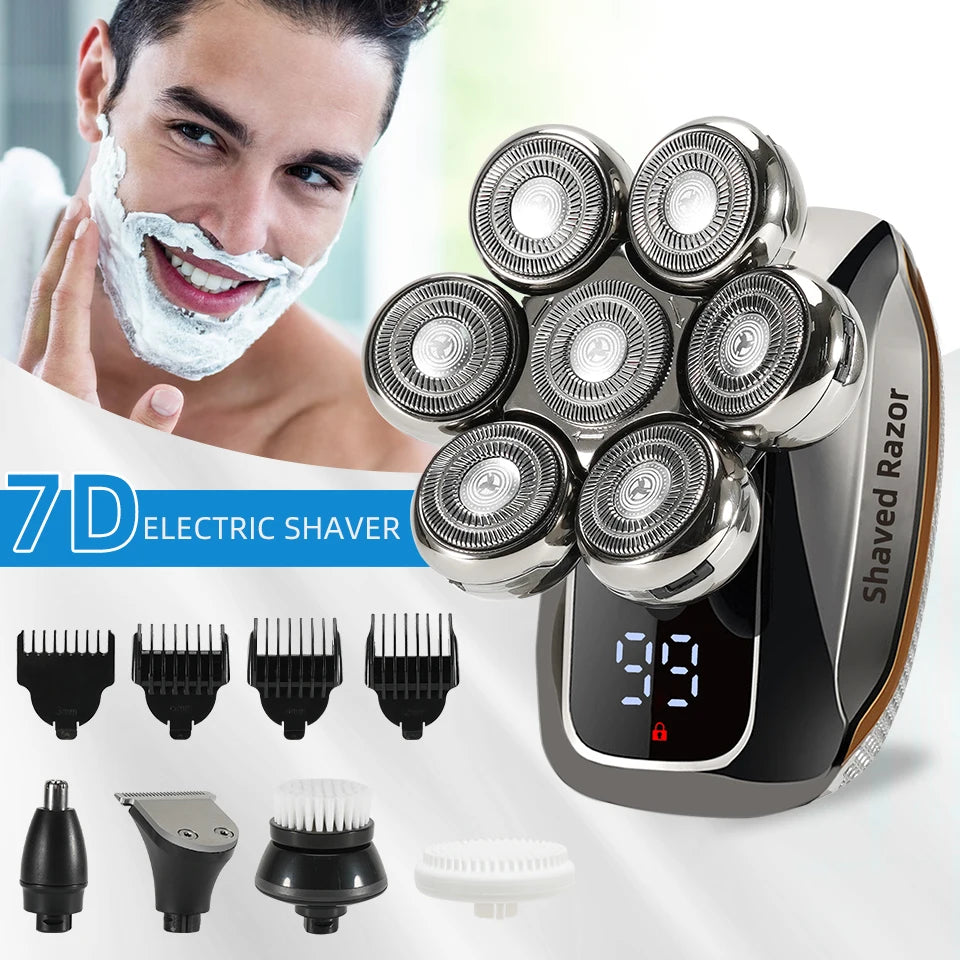 7D Electric Head Shaver for Bald Men