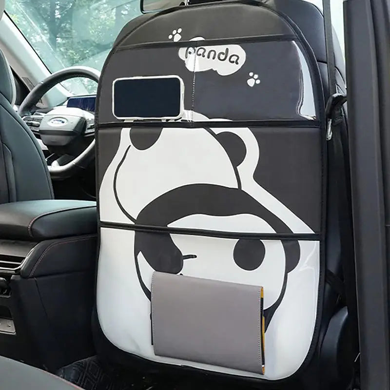 Leather Car Seat Back Protector Kids Kick Mat Cover