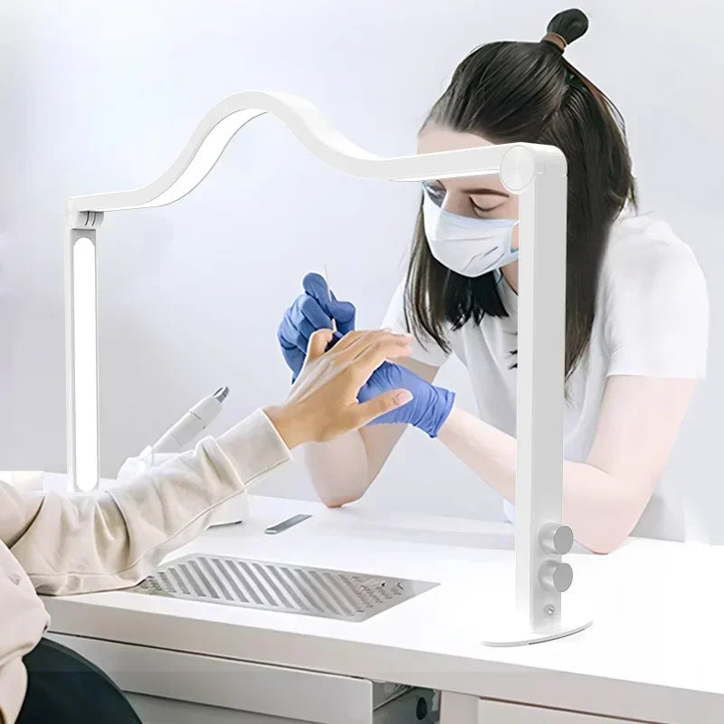 48W Half Moon LED Nail Lamp – Foldable Beauty Desk Light