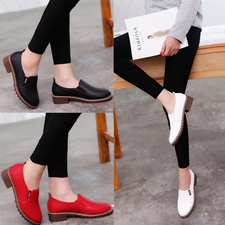 Summer Footwear for Woman Flat Solid Color Oxford Shoes
