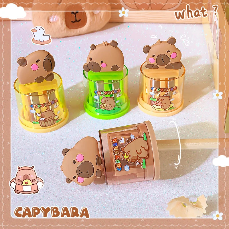 Aesthetic school useful accessories kawaii stationery school supplies cute things mini capybara Pencil sharpener office supplies