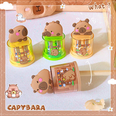 Aesthetic school useful accessories kawaii stationery school supplies cute things mini capybara Pencil sharpener office supplies