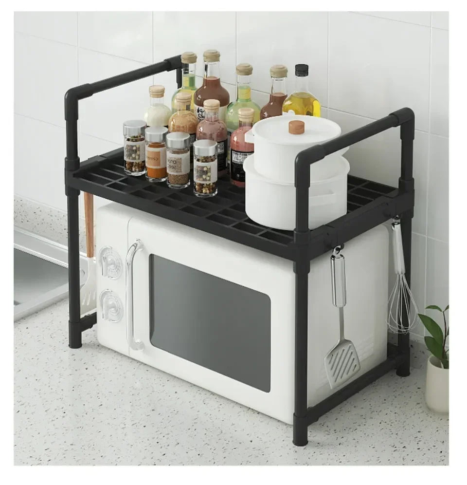 2-Tier Kitchen Microwave & Seasoning Storage Rack