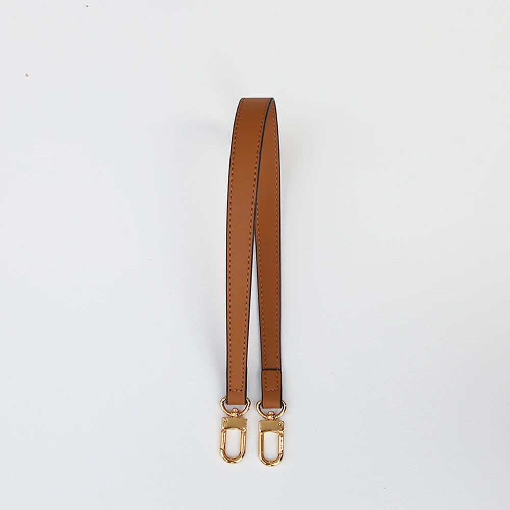 56cm Leather Bag Strap with Golden Buckle – Replacement Belt