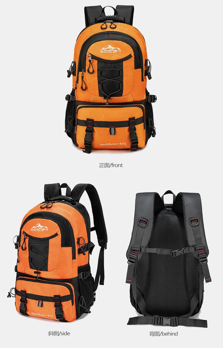 Travel backpack 40L waterproof lightweight outdoor hiking, men's and women's camping backpack