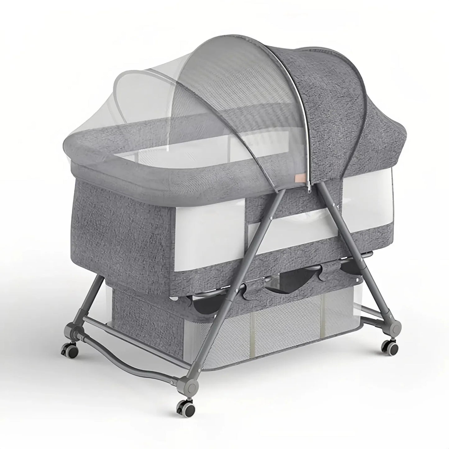 Sejoy 3 in 1 Rocking Crib Baby Bassinet Newborn Beside Sleeper Infant Sleeping Bed Convertible Anti-mosquito Foldable Portable