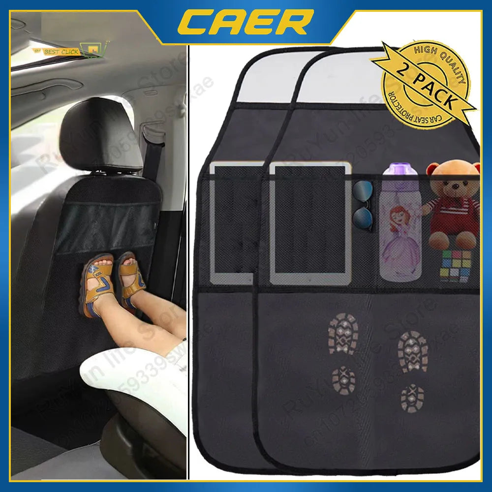 Caer Kids Car Seat Back Protector with Organizer Universal
