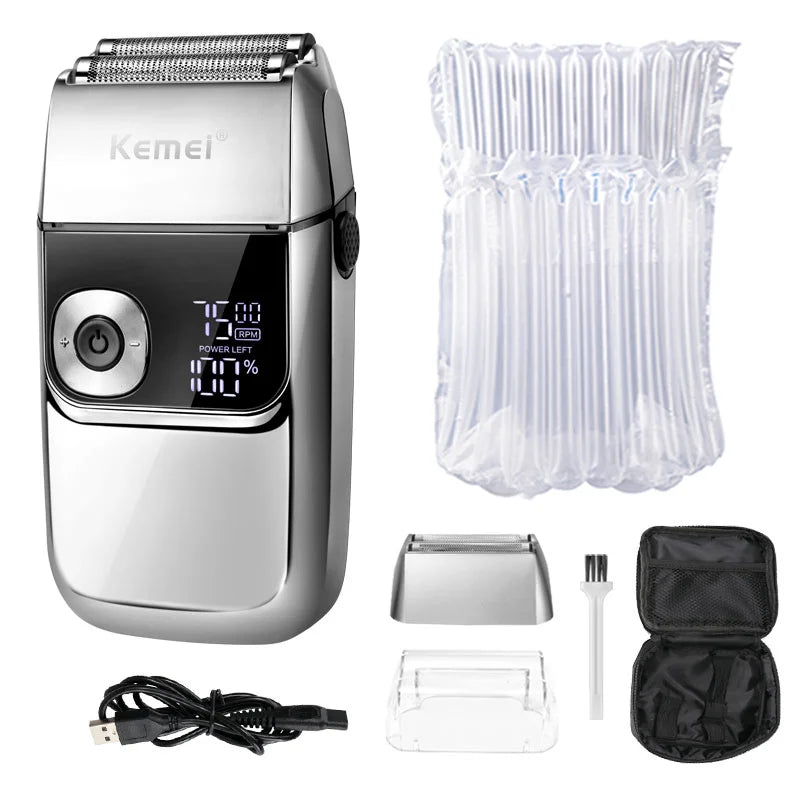 2-in-1 Electric Shaver & Hair Trimmer for Men KM-2028