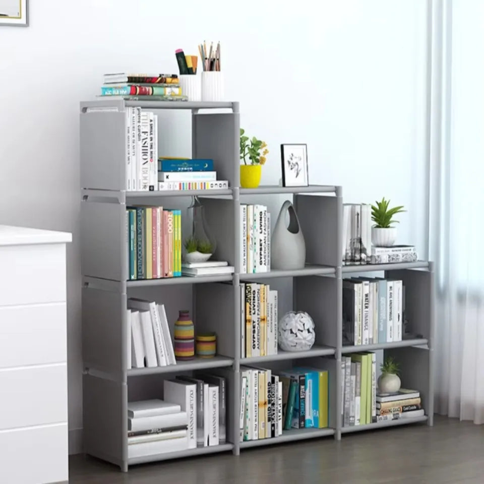 Multi-Layer Bookshelf Storage Rack for Living Room