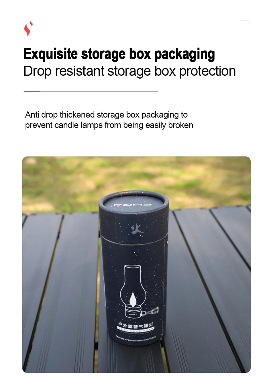 Portable Camping Gas Lamp Outdoor Candle Light for Hiking