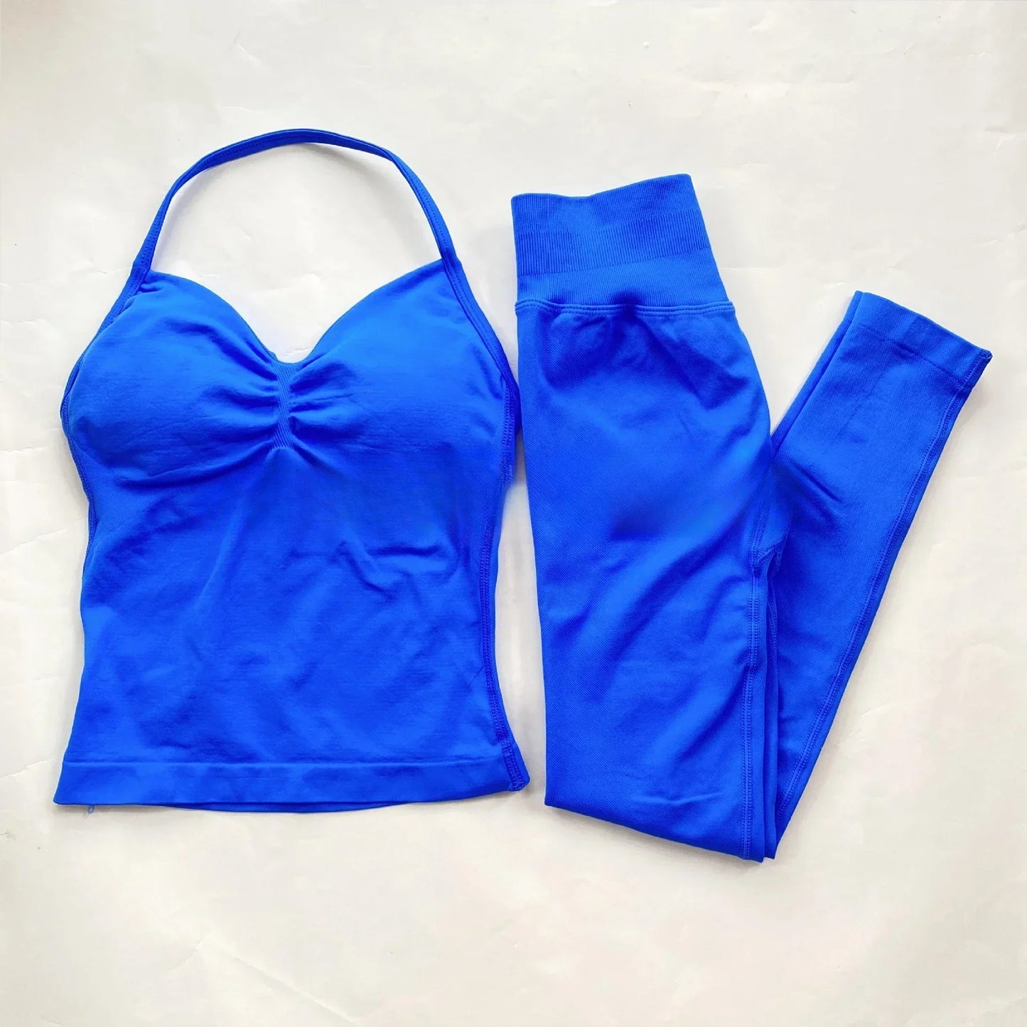Women’s 2-Piece Fitness Set – Halter Vest & Hip-Lift Pants