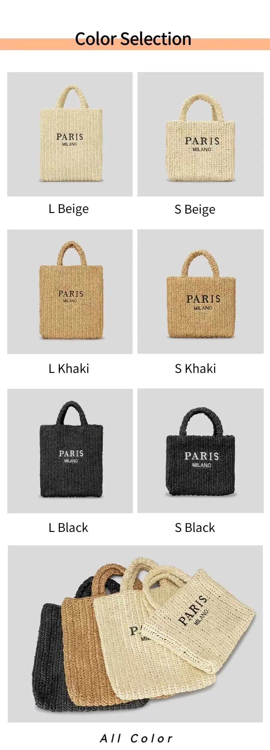 Women's Summer Beach Straw Style Tote Bag Handwoven Large Capacity Luxury Designer Travel Handbags Casual Portable Shoulder Bags