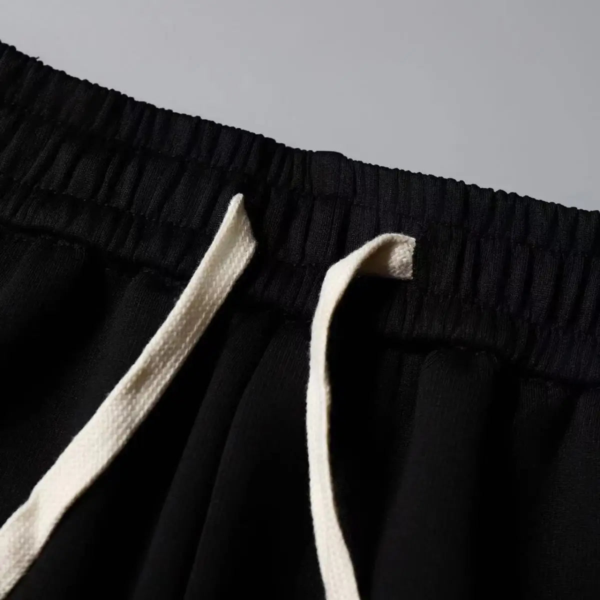 Men’s Slim-Fit Blue Casual Pants with Contrast Ribbon