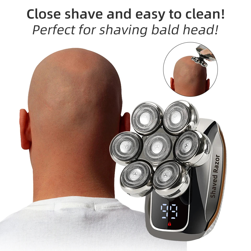 7D Electric Head Shaver for Bald Men