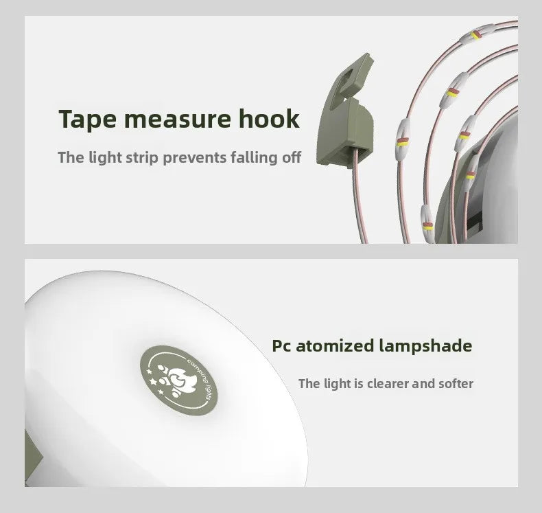 Multi-Functional Outdoor Camping Lamp with Light String