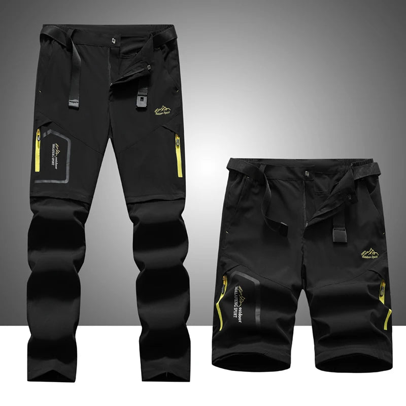 Men’s Outdoor Cargo Pants – Waterproof Detachable Hiking Wear