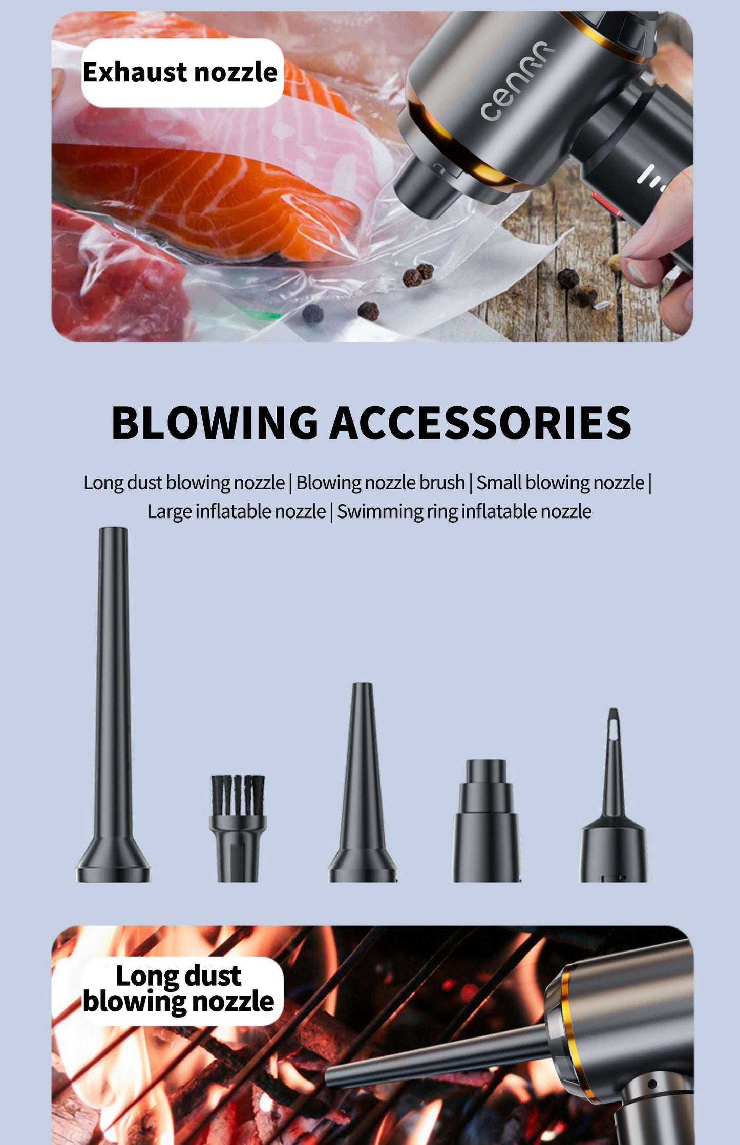 CENRR 998000PA Cordless Mini Car Vacuum Cleaner