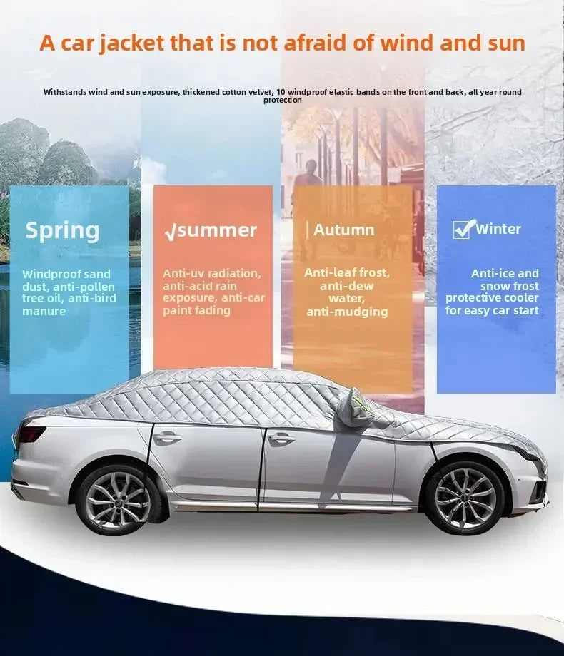 Waterproof Car Cover All-Season Windshield & Snow Protection