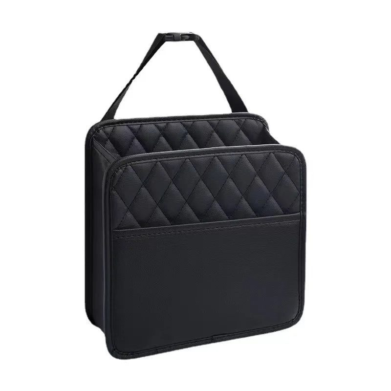 Leather Car Seat Storage Bag – Organizer & Garbage Holder