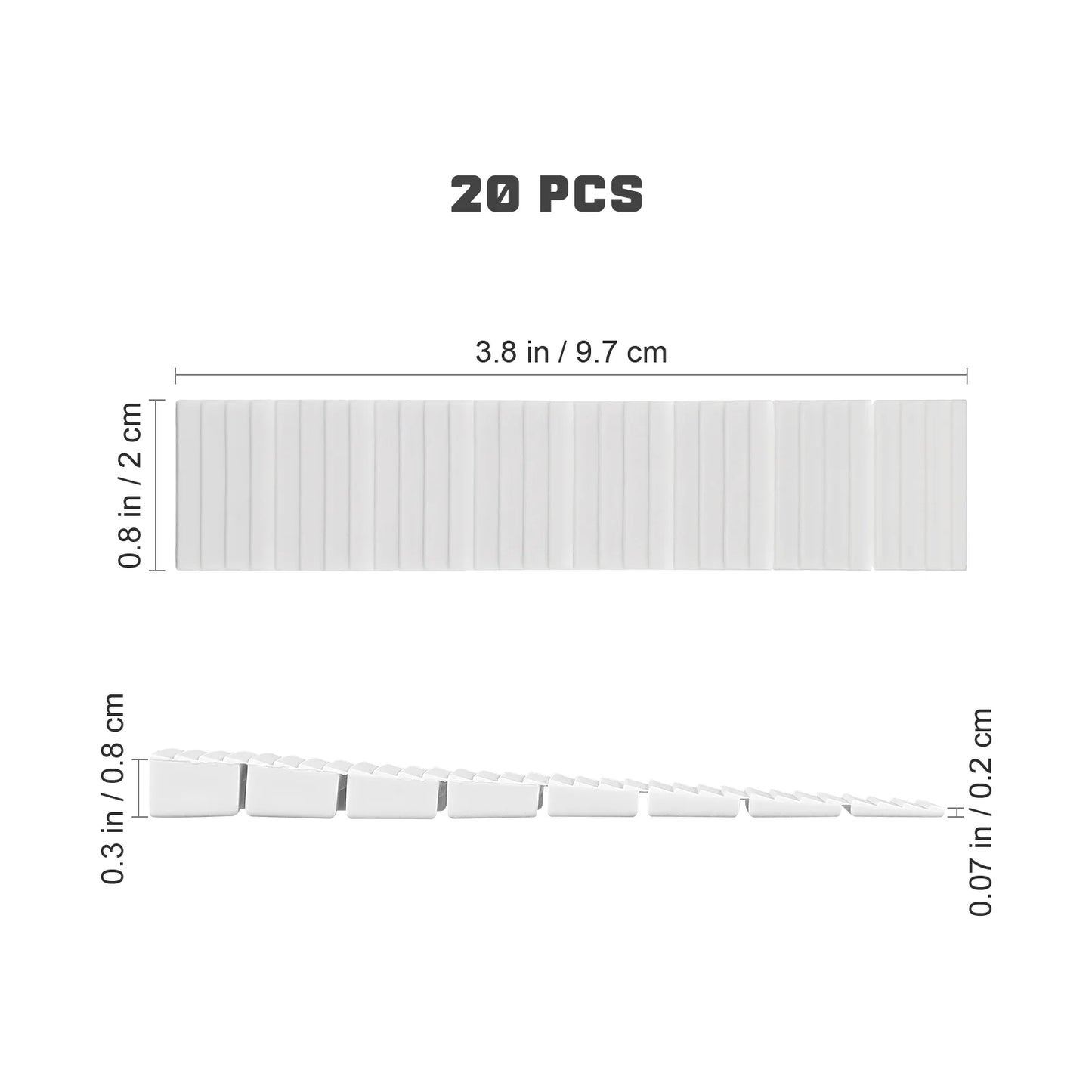 20pcs Adjustable Furniture Table Levelers Plastic Leveling Shims Furniture Height Adjustment Wedges