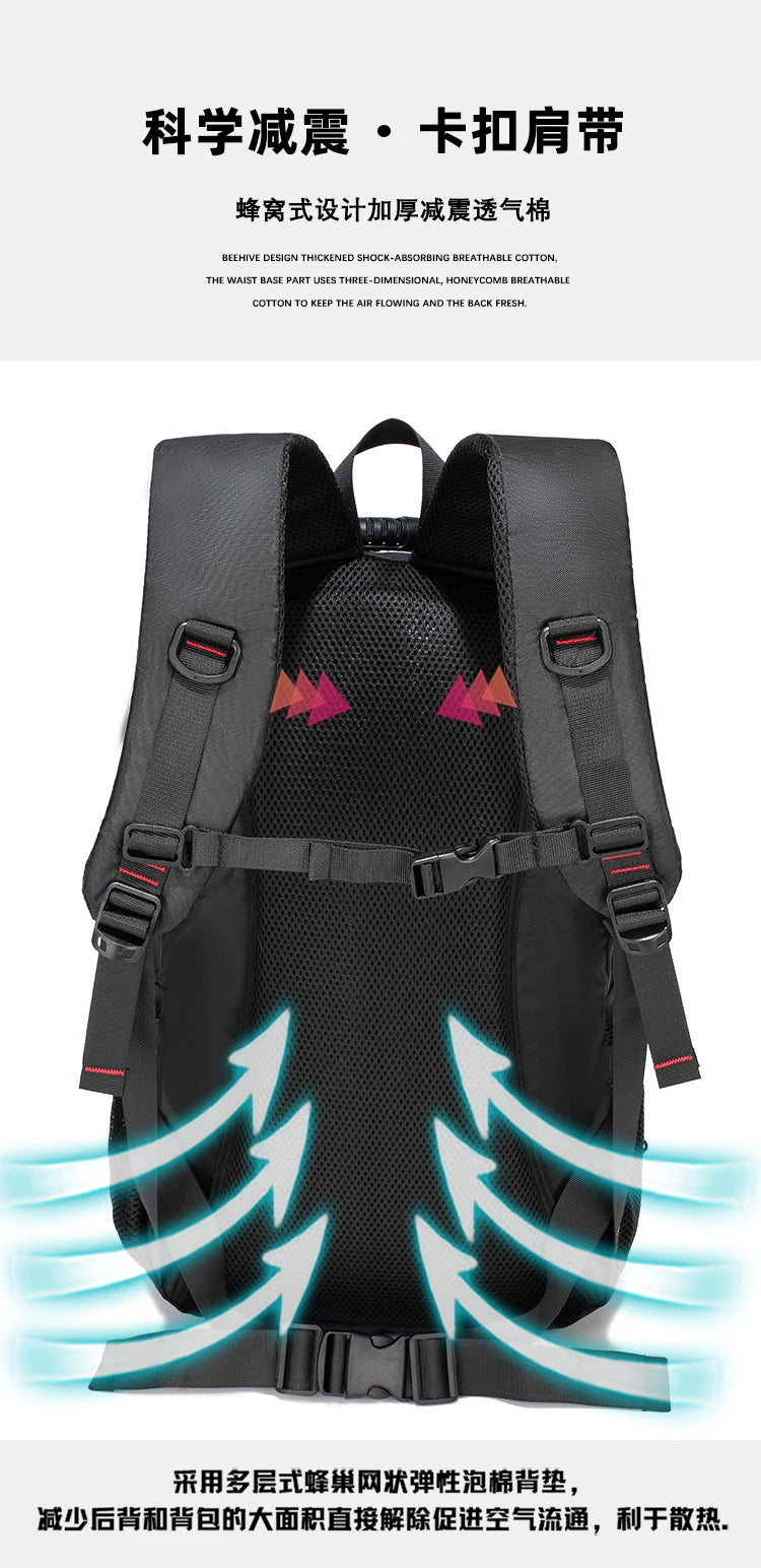 Travel backpack 40L waterproof lightweight outdoor hiking, men's and women's camping backpack