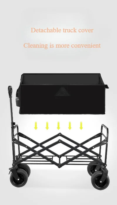 Outdoor Camping Cart – Large Capacity Foldable Trolley