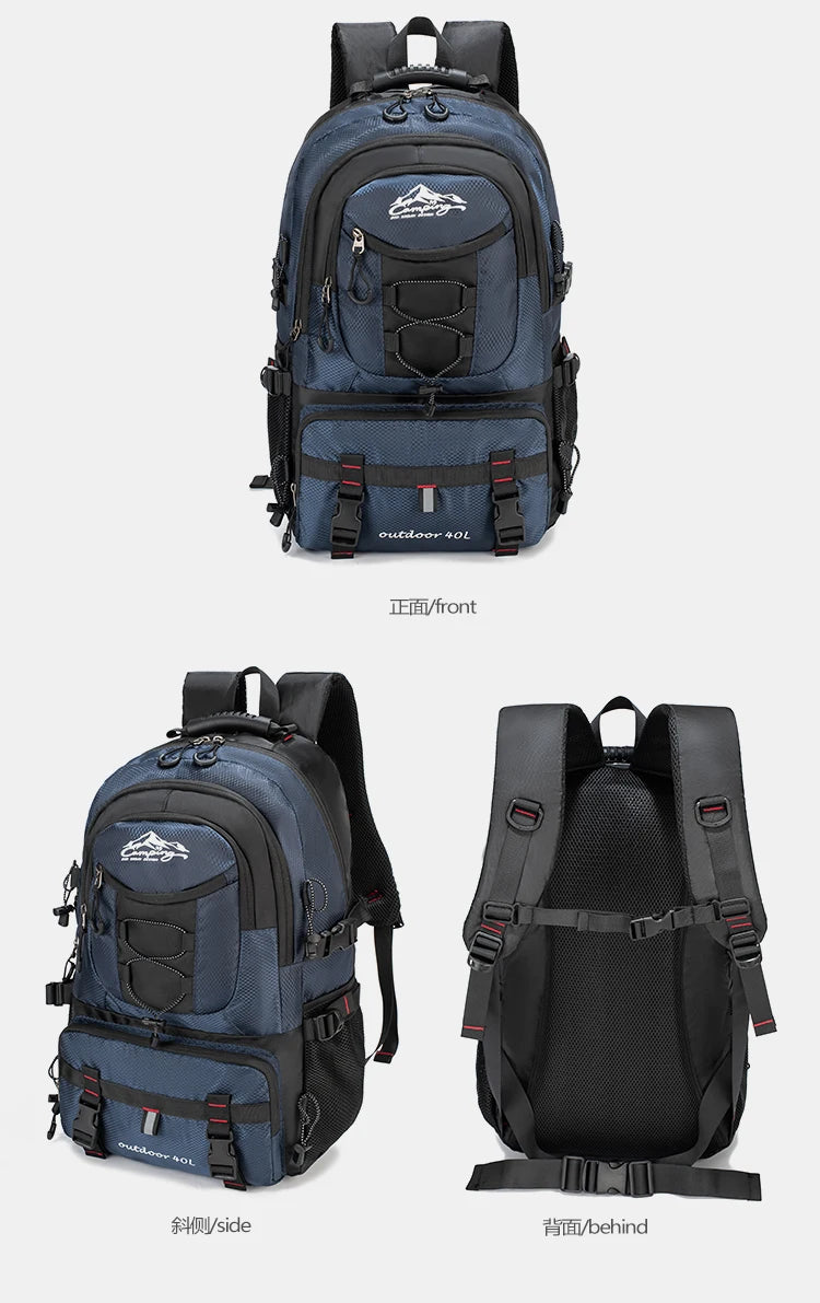 Travel backpack 40L waterproof lightweight outdoor hiking, men's and women's camping backpack