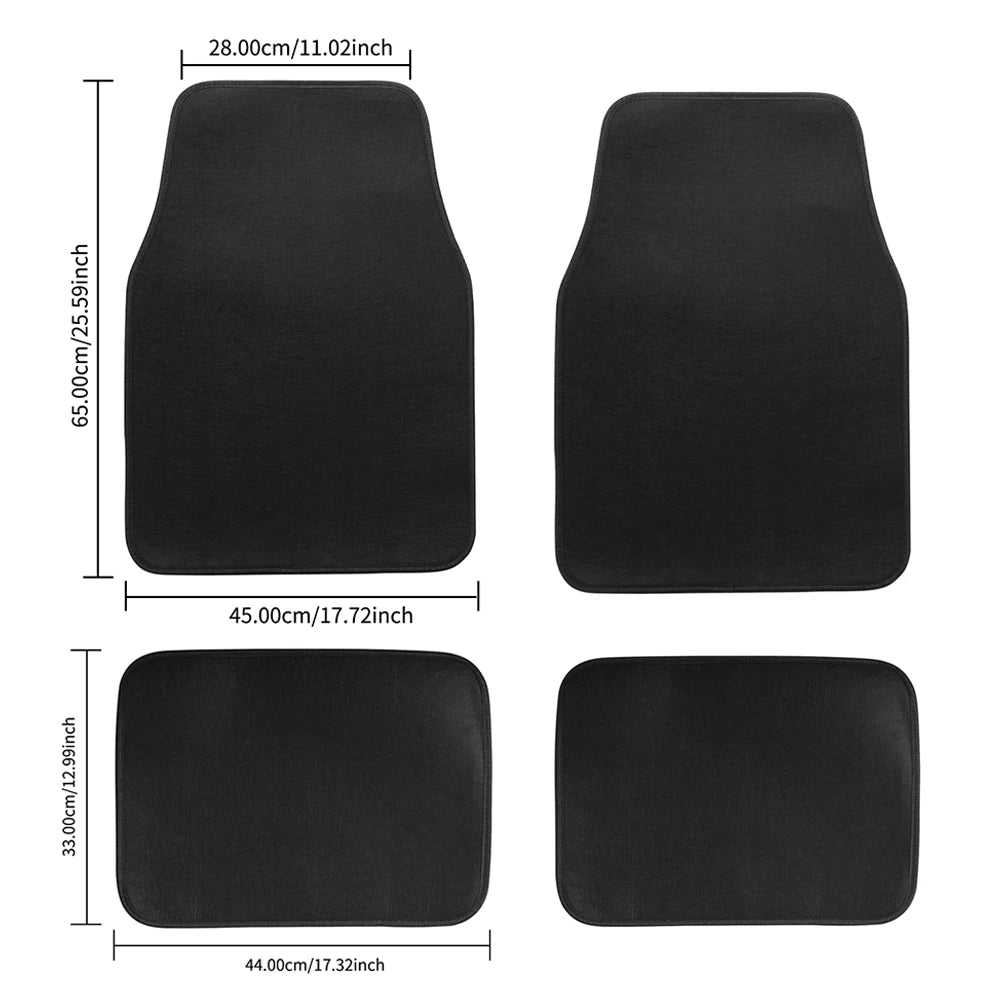 Car Floor Mats Universal Front & Rear Carpet Mats