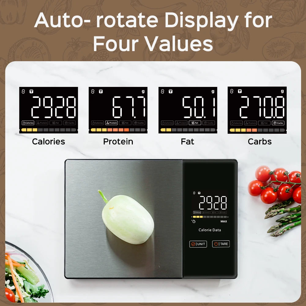 Digital Kitchen Scale 5kg – Smart Nutrition Food Scale